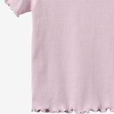 Wheat Main Kortærmet Rib T-shirt Alicia T-Shirt 1346 lavender