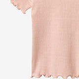 Wheat Main Kortærmet Rib T-shirt Alicia T-Shirt 2400 powder