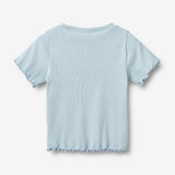 Wheat Main Kortærmet Rib T-shirt Alicia T-Shirt 2703 summer sky