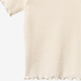 Wheat Main Kortærmet Rib T-shirt Alicia T-Shirt 3182 ivory