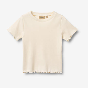 Wheat Main Kortærmet Rib T-shirt Alicia T-Shirt 3182 ivory