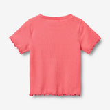Wheat Main Kortærmet Rib T-shirt Alicia T-Shirt 9668 watermelon