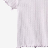 Wheat Main Kortærmet Rib T-shirt Irene T-Shirt 2521 purple light
