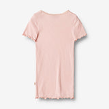 Wheat Main   Kortærmet Rib T-shirt Katie Jersey Tops and T-Shirts 2281 rose ballet