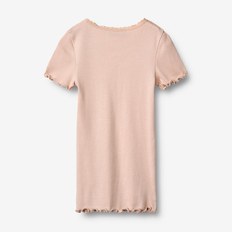 Wheat Main Kortærmet Rib T-shirt Katie T-Shirt 2400 powder