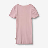 Wheat Main Kortærmet Rib T-shirt Katie T-Shirt 9428 lavender mist