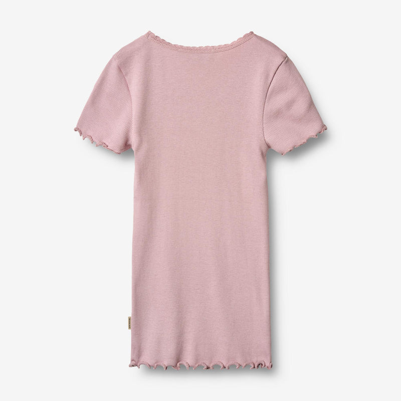 Wheat Main Kortærmet Rib T-shirt Katie T-Shirt 9428 lavender mist