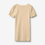 Wheat Main Kortærmet Rib T-shirt Katie T-Shirt 9430 macadamia