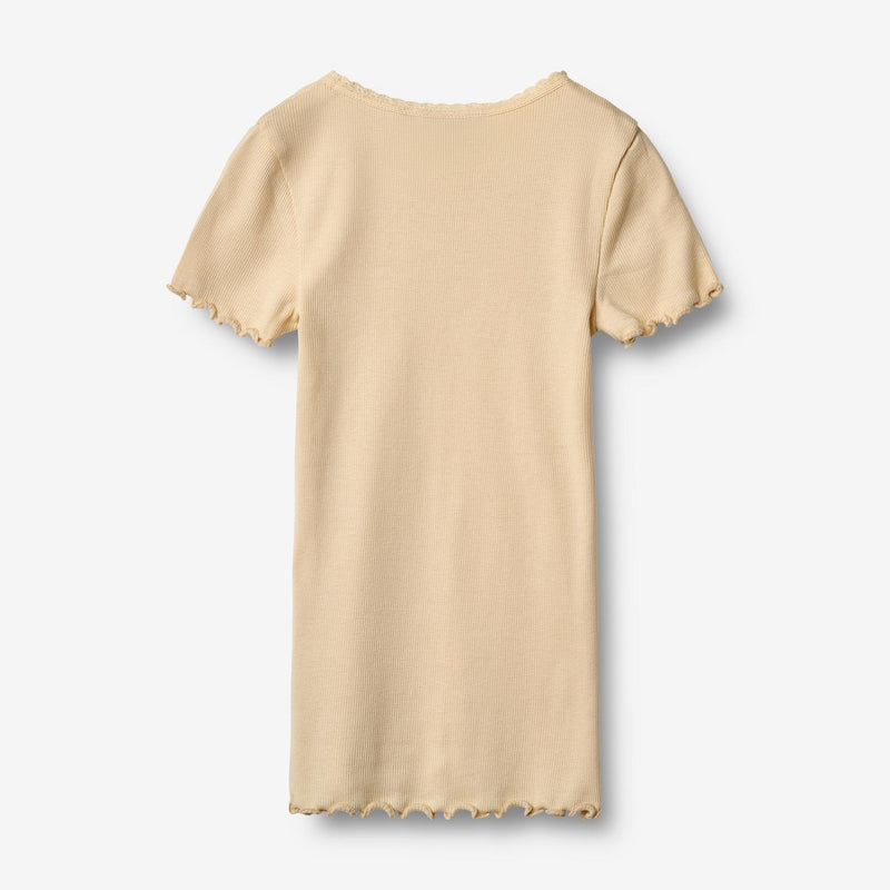 Wheat Main Kortærmet Rib T-shirt Katie T-Shirt 9430 macadamia