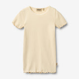 Wheat Main Kortærmet Rib T-shirt Katie T-Shirt 9631 barely apricot