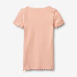 Wheat Main Kortærmet Rib T-shirt Katie T-Shirt 9658 rose cloud