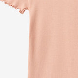Wheat Main Kortærmet Rib T-shirt Katie T-Shirt 9658 rose cloud