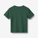 Wheat Main Kortærmet Rib T-shirt Lumi Jersey Tops and T-Shirts 4140 green