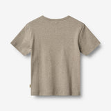 Wheat Main Kortærmet Rib T-shirt Lumi T-Shirt 0072 gravel melange