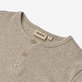 Wheat Main Kortærmet Rib T-shirt Lumi T-Shirt 0072 gravel melange