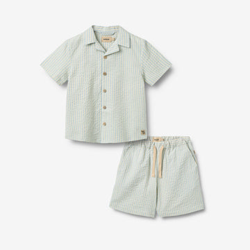 Wheat Main Kortærmet Skjorte Anker Set 9664 summer sky stripe