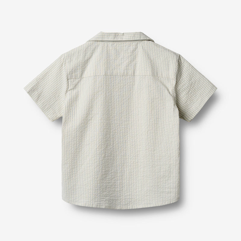 Wheat Main Kortærmet Skjorte Anker Shirt 9444 summer blue stripe