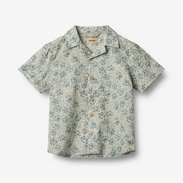 Wheat Main Kortærmet Skjorte Anker Shirts and Blouses 9412 aqua hawaii flowers