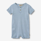 Wheat Main Kortærmet Sommerdragt Alfred Jumpsuit 9641 faded blue stripe