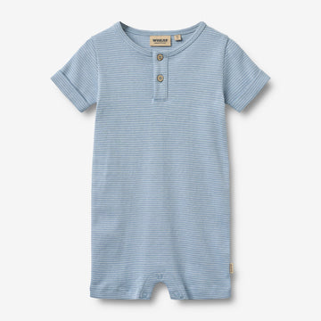 Wheat Main Kortærmet Sommerdragt Alfred Jumpsuit 9641 faded blue stripe