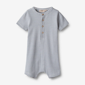 Wheat Main   Kortærmet Sparkedragt Gus Jumpsuits 1048 blue stripe