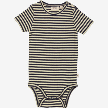 Wheat Main  Kortærmet Stribet Body Underwear/Bodies 1387 midnight stripe