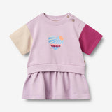 Wheat Main Kortærmet Sweatkjole Mey Dress 9820 lavender glow