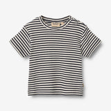 Wheat Main Kortærmet T-Shirt Fabian T-Shirt 9432 navy rib stripe