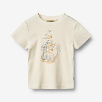 Wheat Main Kortærmet T-Shirt Ricco Jersey Tops and T-Shirts 3182 ivory 
