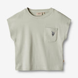 Wheat Main   Kortærmet T-Shirt Signe Jersey Tops and T-Shirts 1475 sea mist