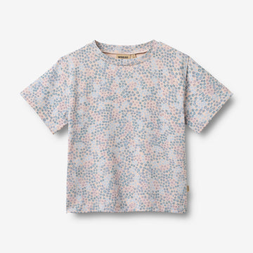 Wheat Main Kortærmet T-shirt Ella T-Shirt 2528 powder blue flowers