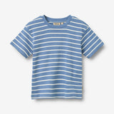 Wheat Main Kortærmet T-shirt Fabian T-Shirt 1048 blue stripe