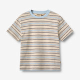 Wheat Main Kortærmet T-shirt Fabian T-Shirt 9877 multi blue stripe