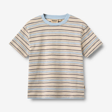 Wheat Main Kortærmet T-shirt Fabian T-Shirt 9877 multi blue stripe