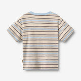 Wheat Main Kortærmet T-shirt Fabian T-Shirt 9877 multi blue stripe