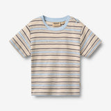 Wheat Main Kortærmet T-shirt Fabian T-Shirt 9877 multi blue stripe
