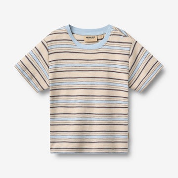 Wheat Main Kortærmet T-shirt Fabian T-Shirt 9877 multi blue stripe