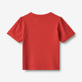 Wheat Main   Kortærmet T-shirt Iris Jersey Tops and T-Shirts 2072 red