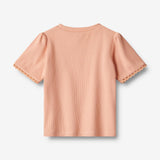 Wheat Main   Kortærmet T-shirt Iris Jersey Tops and T-Shirts 2563 soft coral