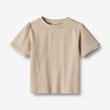 Wheat Main   Kortærmet T-shirt Iris Jersey Tops and T-Shirts 3162 feather gray