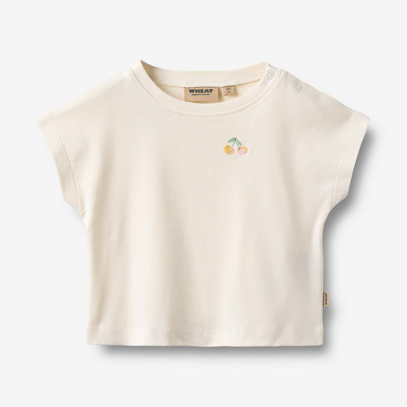 Wheat Main Kortærmet T-shirt Signe Jersey Tops and T-Shirts 3182 ivory 