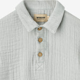 Wheat Main Kortærmet T-shirt Svend Shirt 4030 light blue