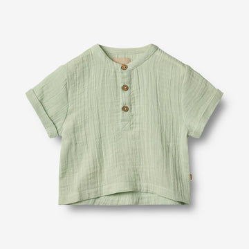 Wheat Main Kortærmet T-shirt Svend Shirt 9440 soft mint