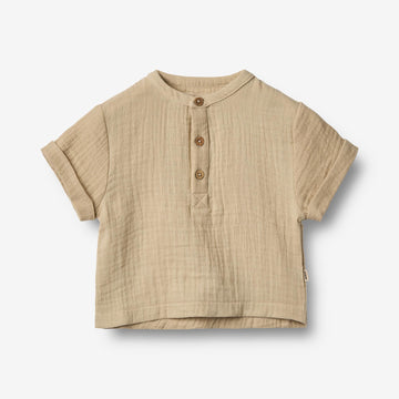 Wheat Main Kortærmet T-shirt Svend Shirt 9441 soft sand