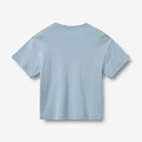 Wheat Main Kortærmet T-shirt Tommy T-Shirt 9641 faded blue stripe