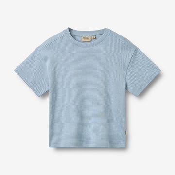 Wheat Main Kortærmet T-shirt Tommy T-Shirt 9641 faded blue stripe