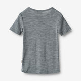 Wheat Wool Kortærmet Uld T-shirt Seo Jersey Tops and T-Shirts 0224 melange grey
