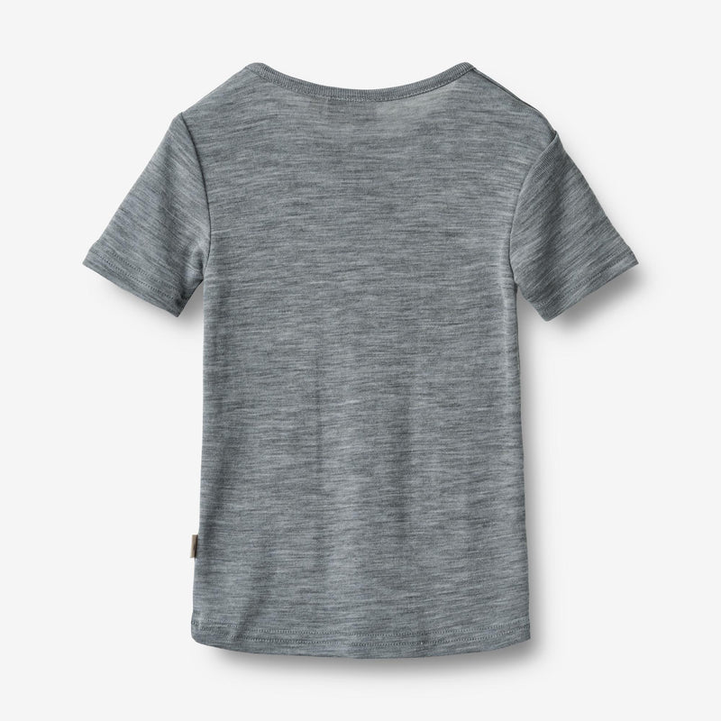 Wheat Wool Kortærmet Uld T-shirt Seo Jersey Tops and T-Shirts 0224 melange grey
