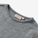 Wheat Wool Kortærmet Uld T-shirt Seo Jersey Tops and T-Shirts 0224 melange grey