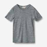 Wheat Wool Kortærmet Uld T-shirt Seo Jersey Tops and T-Shirts 0224 melange grey